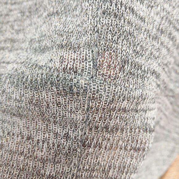 Beverly Drive Women's Plus Metallic Design Sweater Top 3X Gray Black/Gold Ladies - Picture 5 of 7